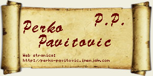 Perko Pavitović vizit kartica